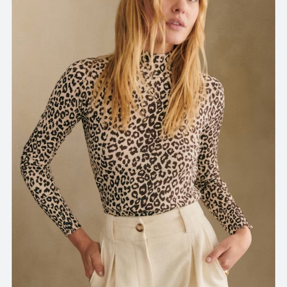 Sezane Tops - Sezane Felix Leopard Jumper Size S NWT